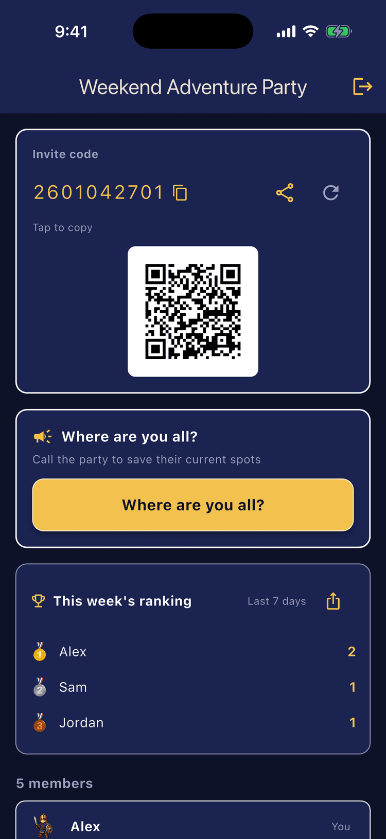 Invite friends with a 10-digit code - Enjoy each party with up to 12 people