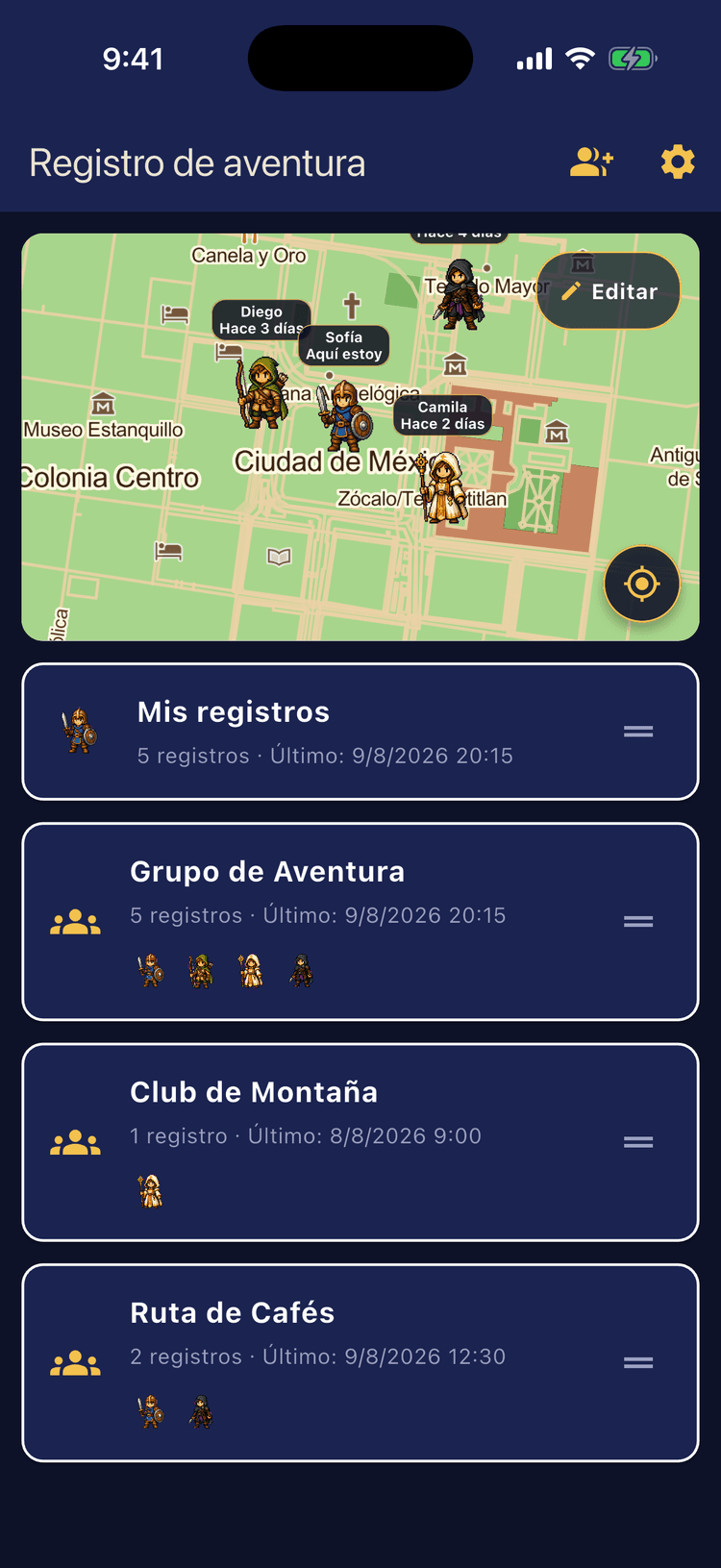 Tus aventuras de un vistazo - Organiza tus mapas y los de tu grupo